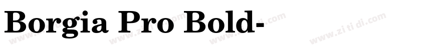 Borgia Pro Bold字体转换